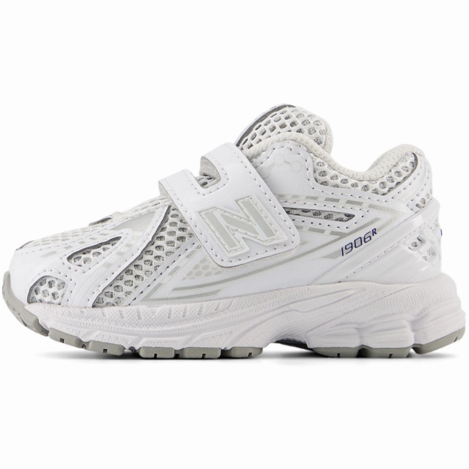 New Balance White New Balance 1906 Kids Hook & Loop New Balance 9060 White Silver Metallic Unisex Shoe