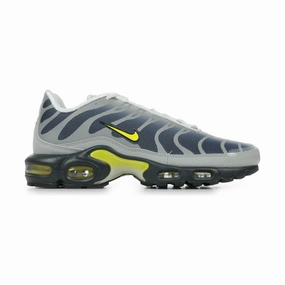 Nike Air Max Plus Metallic Silver Opti Yellow Obsidian Dress Shoes By Nike