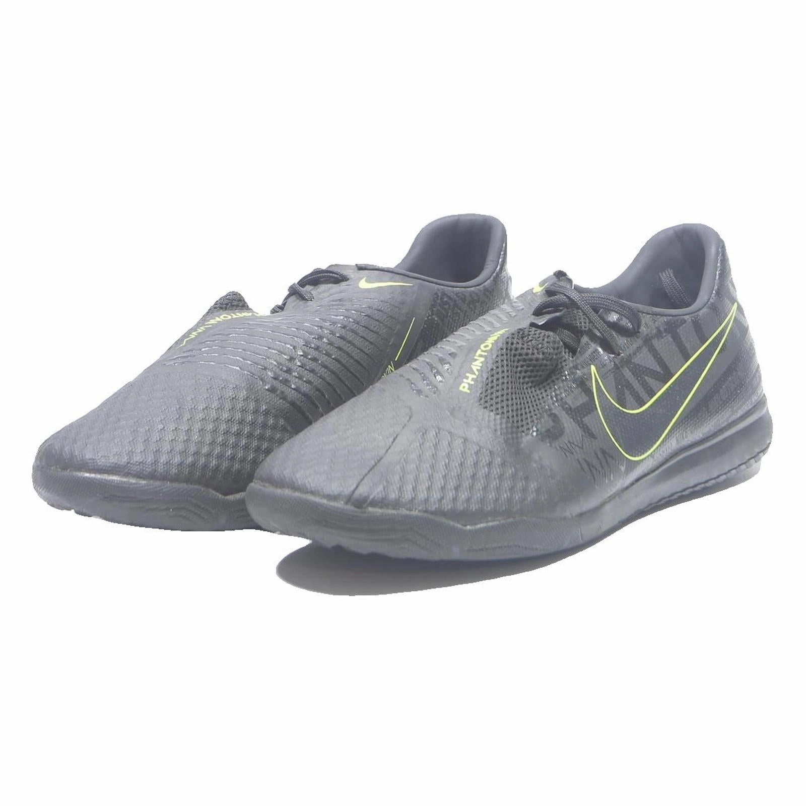 NIKE Phantom Mens Low Top Trainers Black & Neon UK 7 Indoor Football Shoes Miracle Soccer Cleats