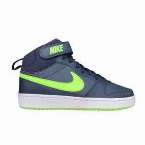  Nike scarpa da ginnastica da junior Court Borough Mid 2 CD7782-403 blu notte-verde