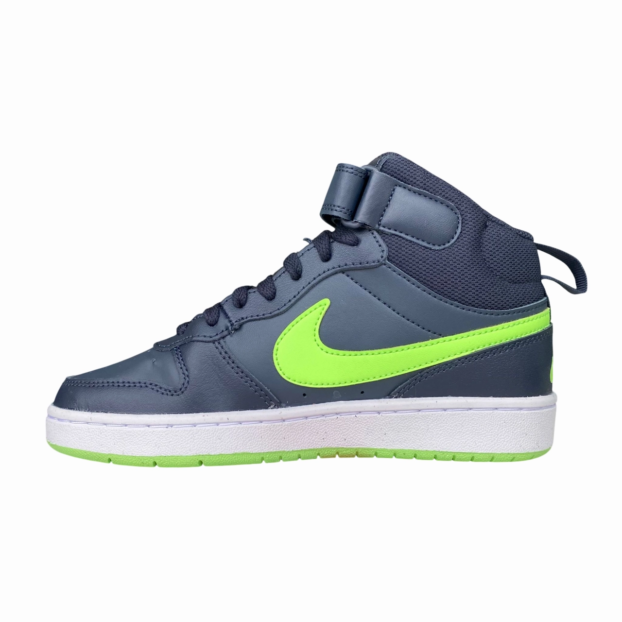 Nike scarpa da ginnastica da junior Court Borough Mid 2 CD7782-403 blu notte-verde