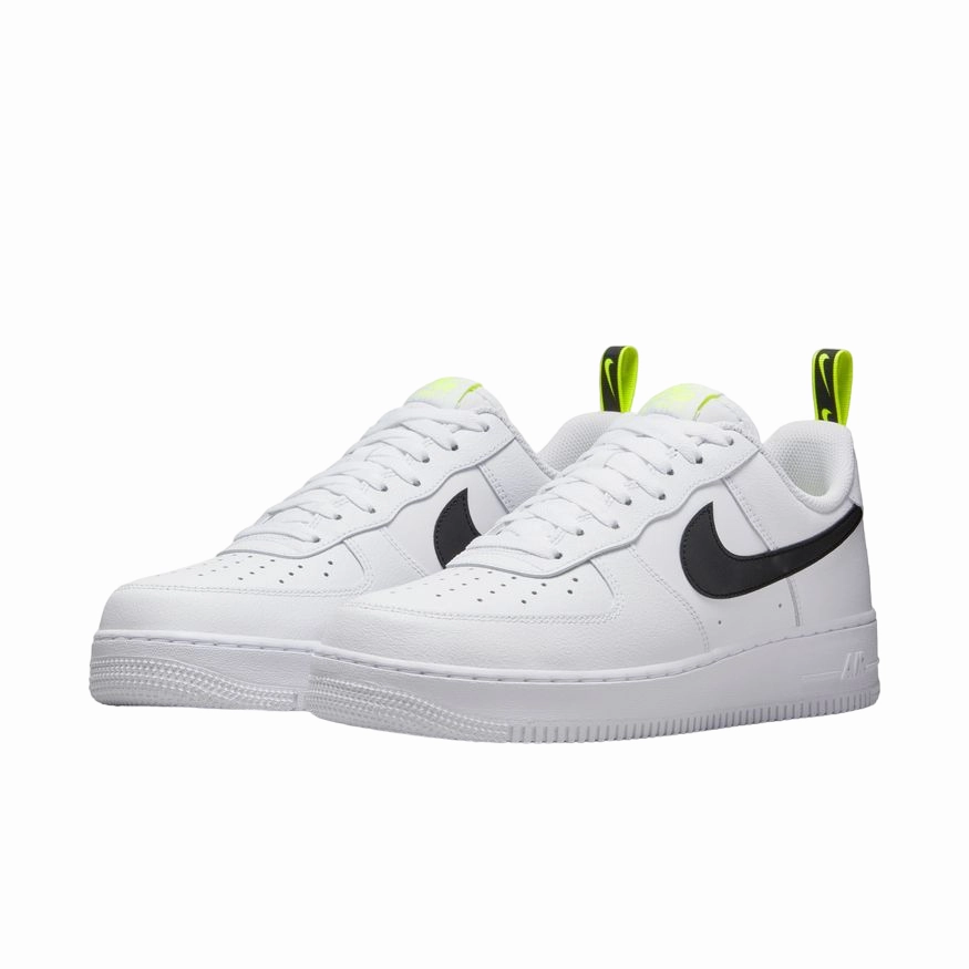 Simonon Sneakers Nike scarpa sneakers da adulti Air Force 1 '07 DZ4510-100 bianco nero giallo evidenziatore
