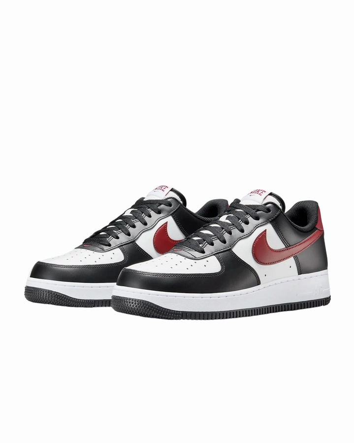 Nike scarpa sneakers da uomo Air Force 1 '07 FZ4615-001 nero rosso bianco 