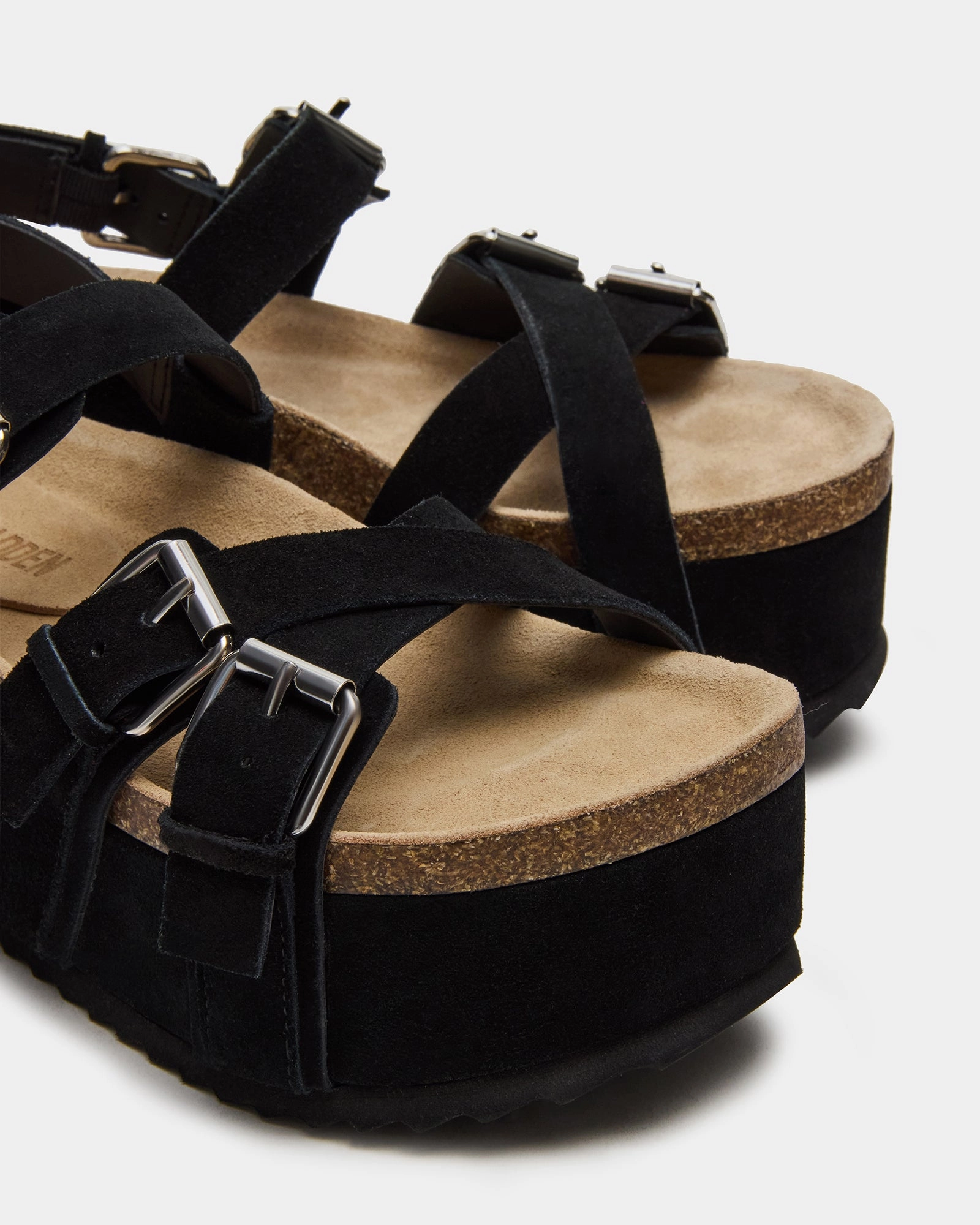 Sandals Heels KIWI BLACK SUEDE