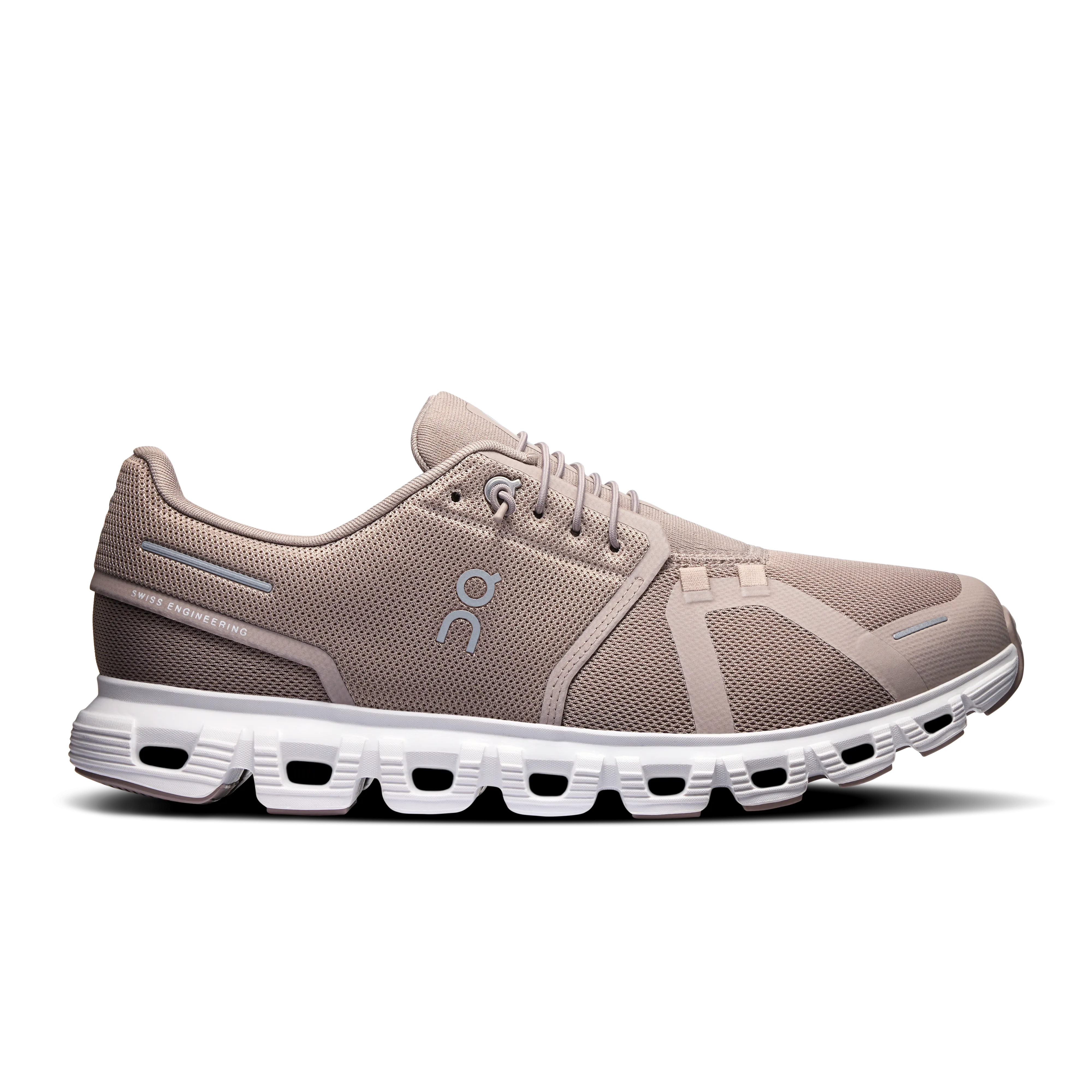 On Running Men's Cloud 6 Shoes - Fog / White Waffle Running Shoes