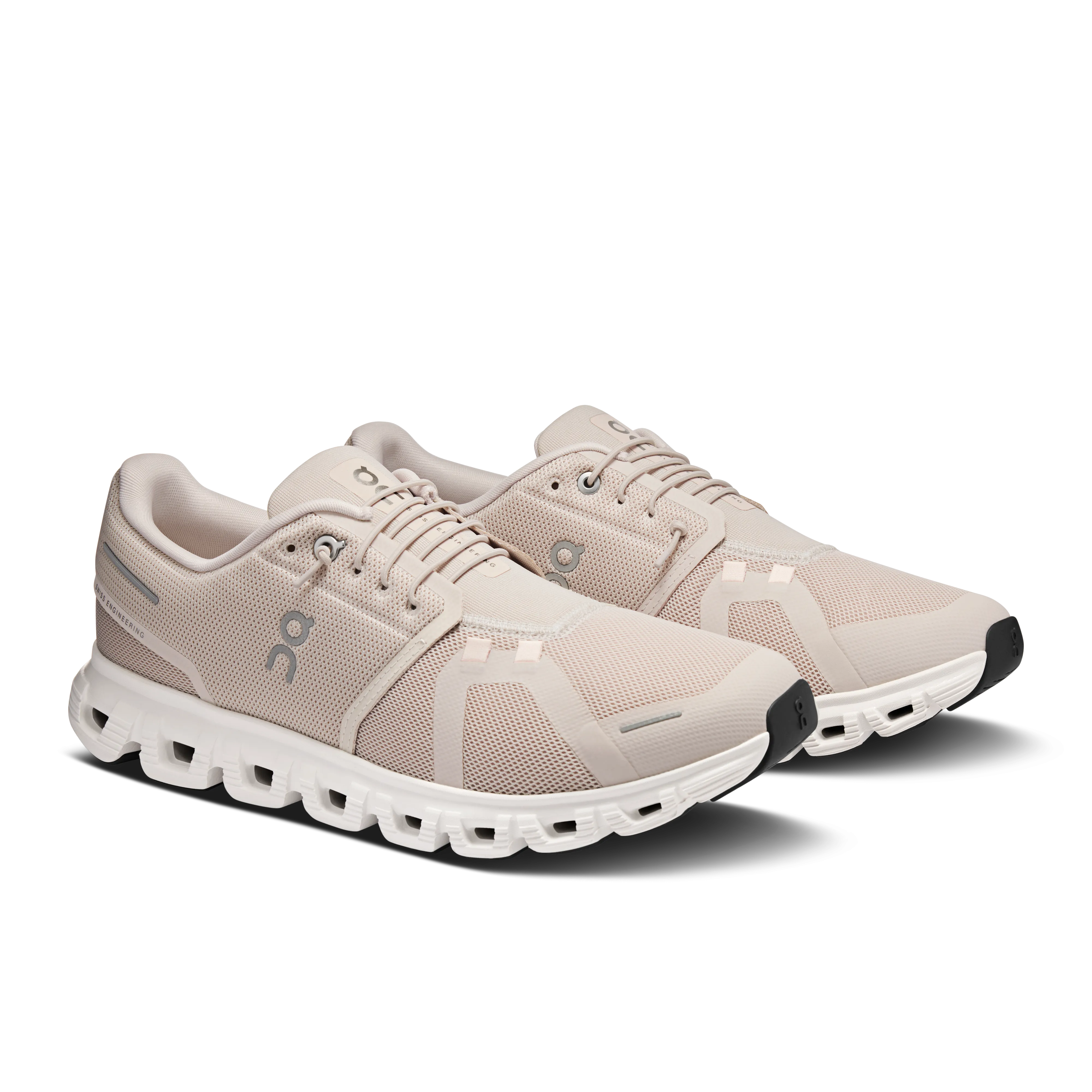 On Running Men's Cloud 6 Shoes - Pearl / White Running Shoes For Calf Pain