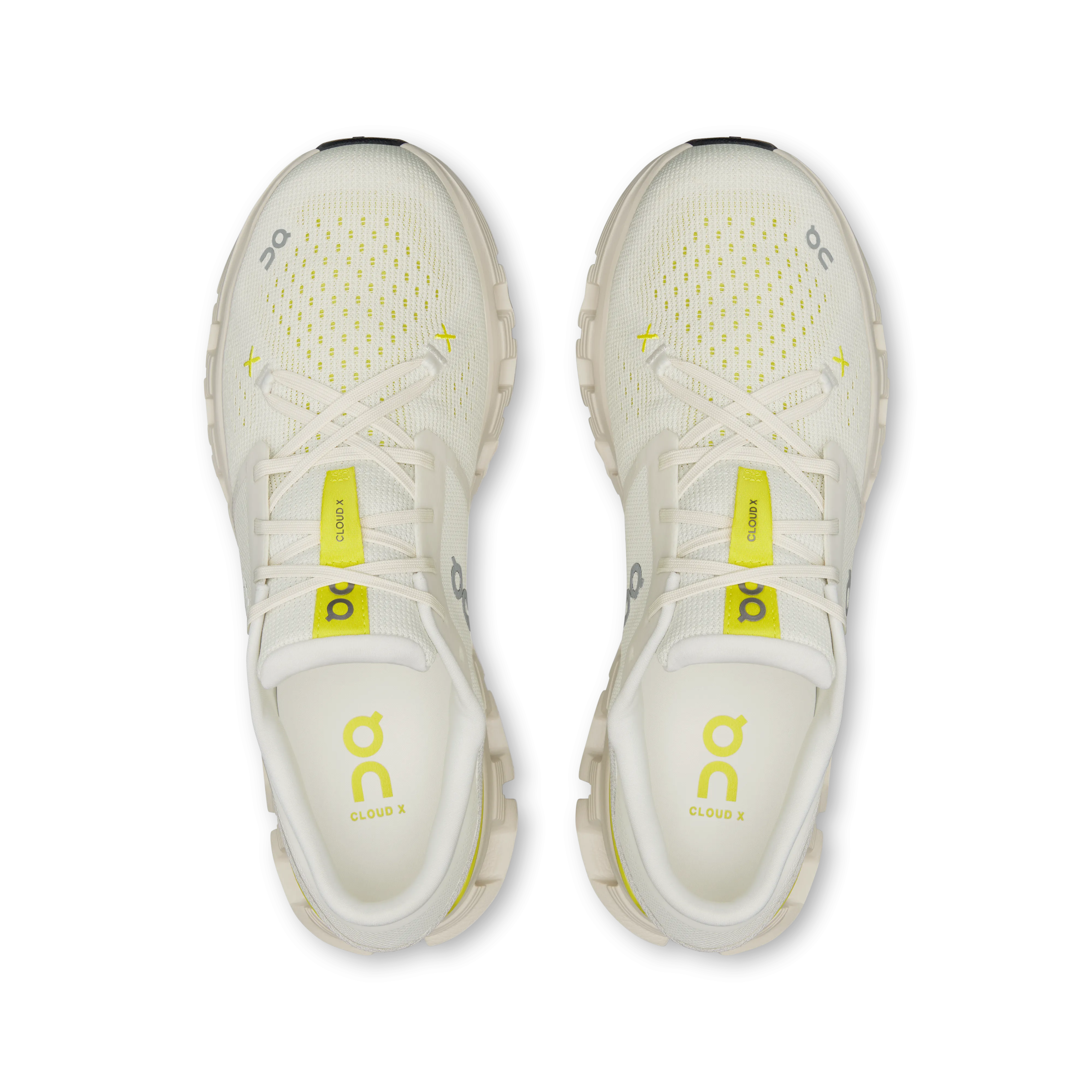 German Athletic Trainer Shoes On Running Men's Cloud X 4 Shoes - Ivory / Lime