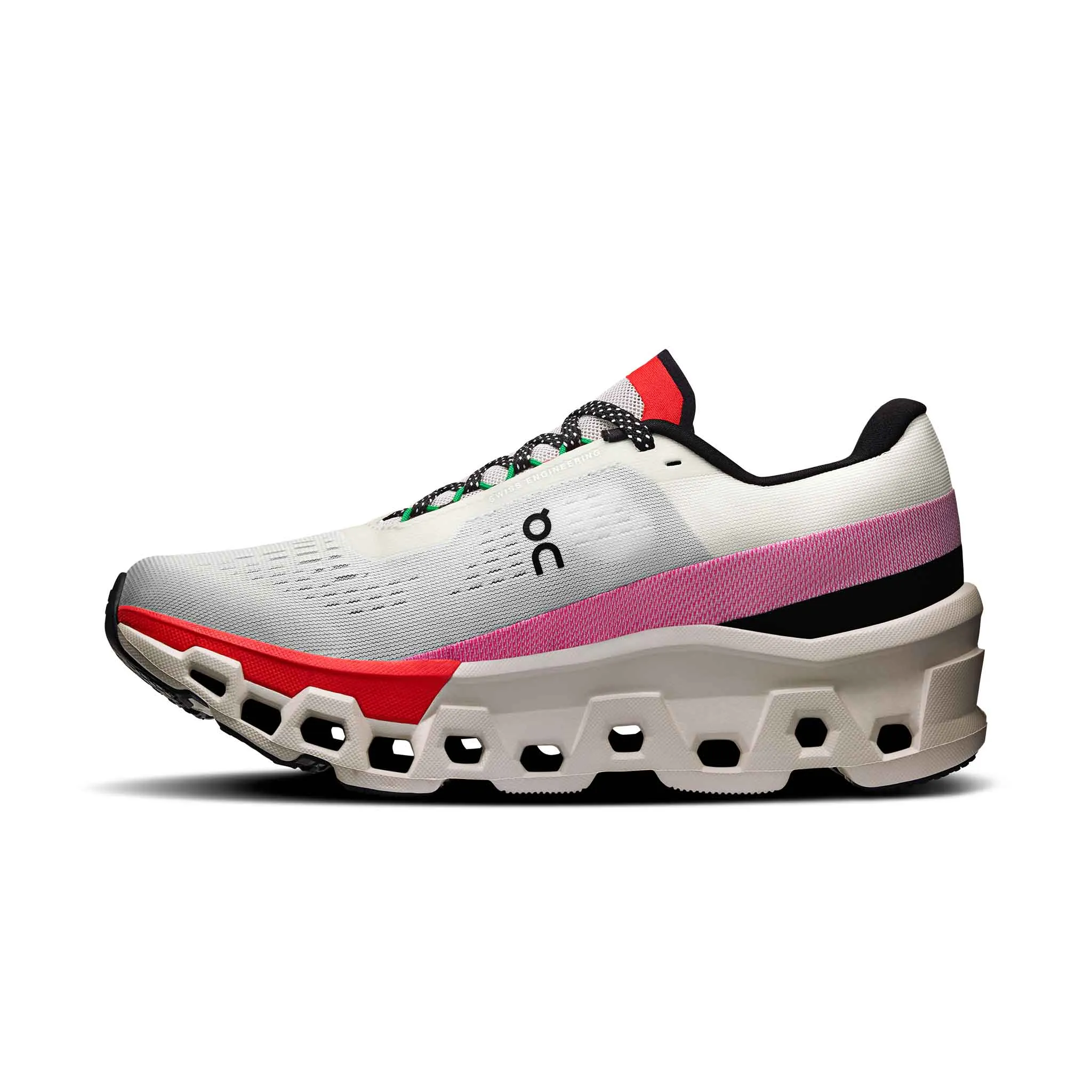 Extra Wide Running Shoes On | Women's Cloudmonster 2 Running Shoes - Ivory/Red
