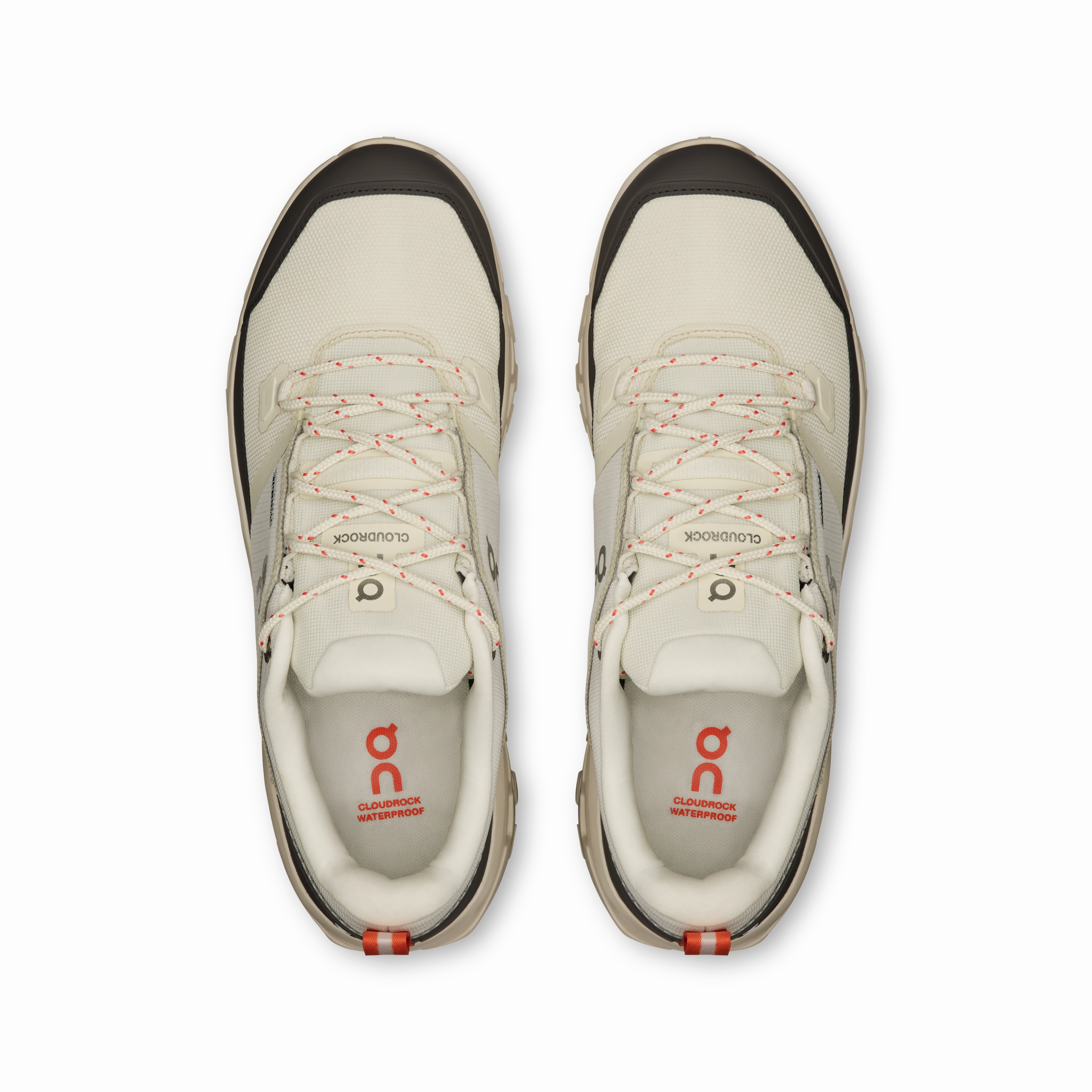 On Running Cloudrock Low Waterproof Ivory Premium Hiking Shoes