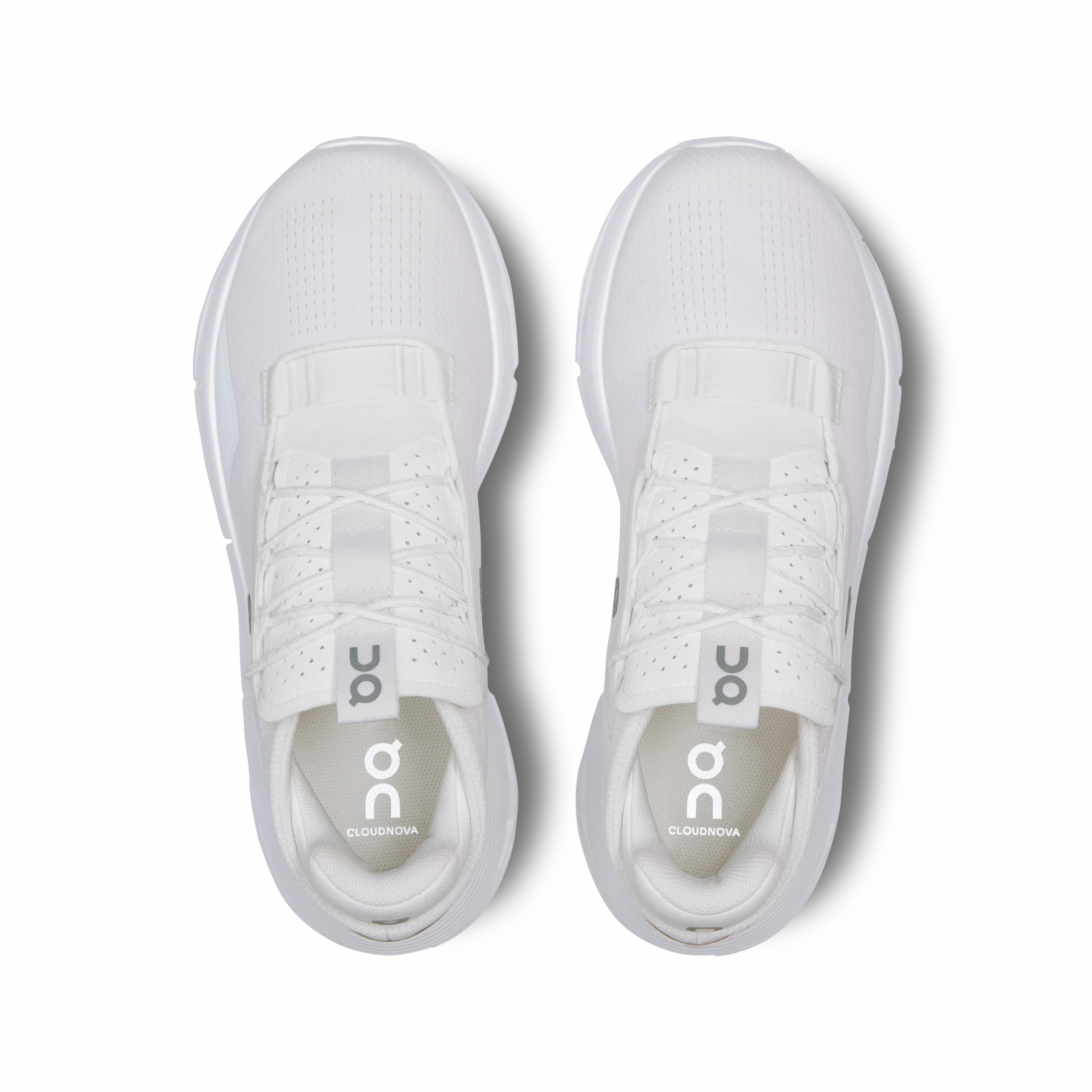 On Running Men's Cloudnova 2 Shoes - All White Best Speed Running Shoes