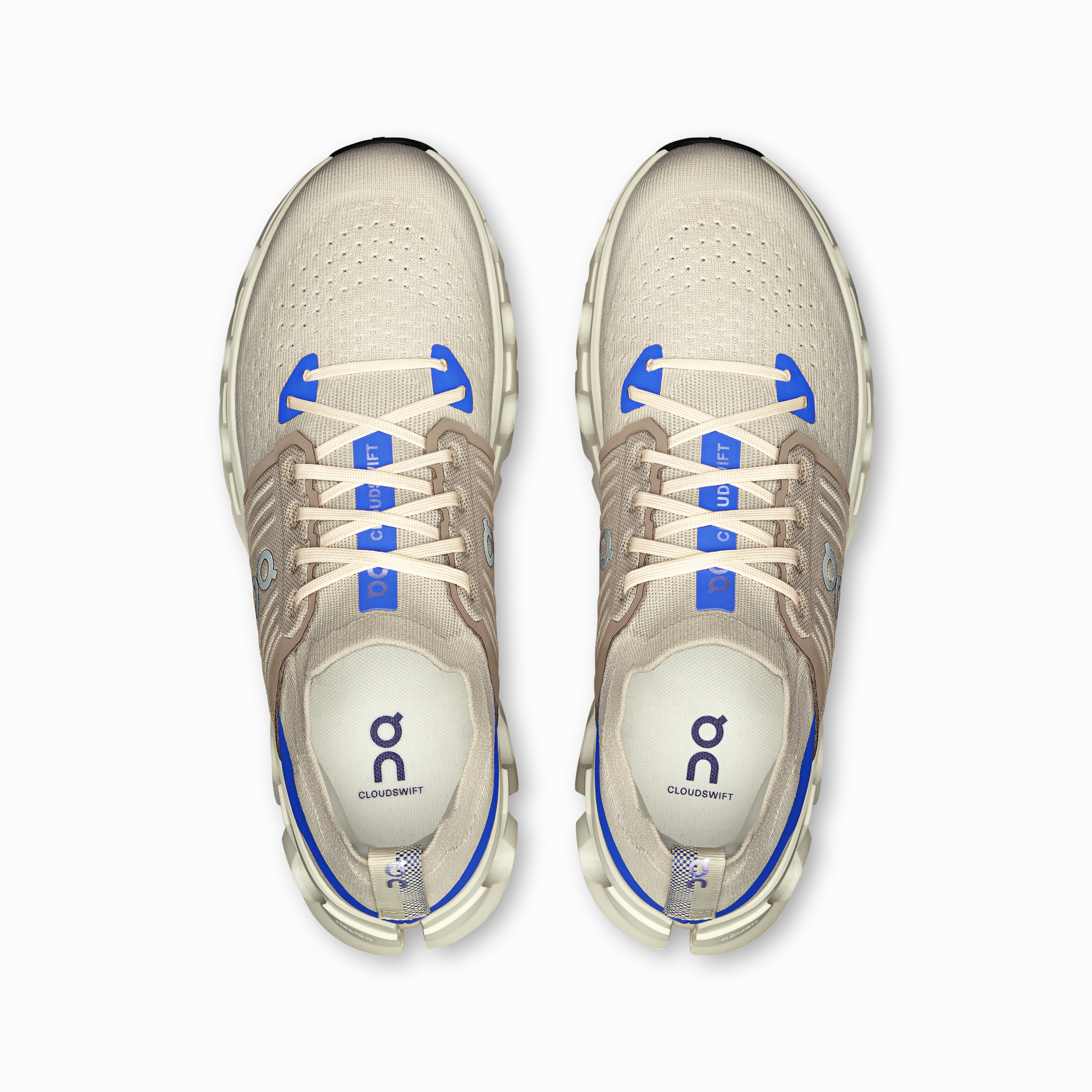 On Running Men's Cloudswift 4 Shoes - Cream / Cobalt V2k Runtekk Running Shoes