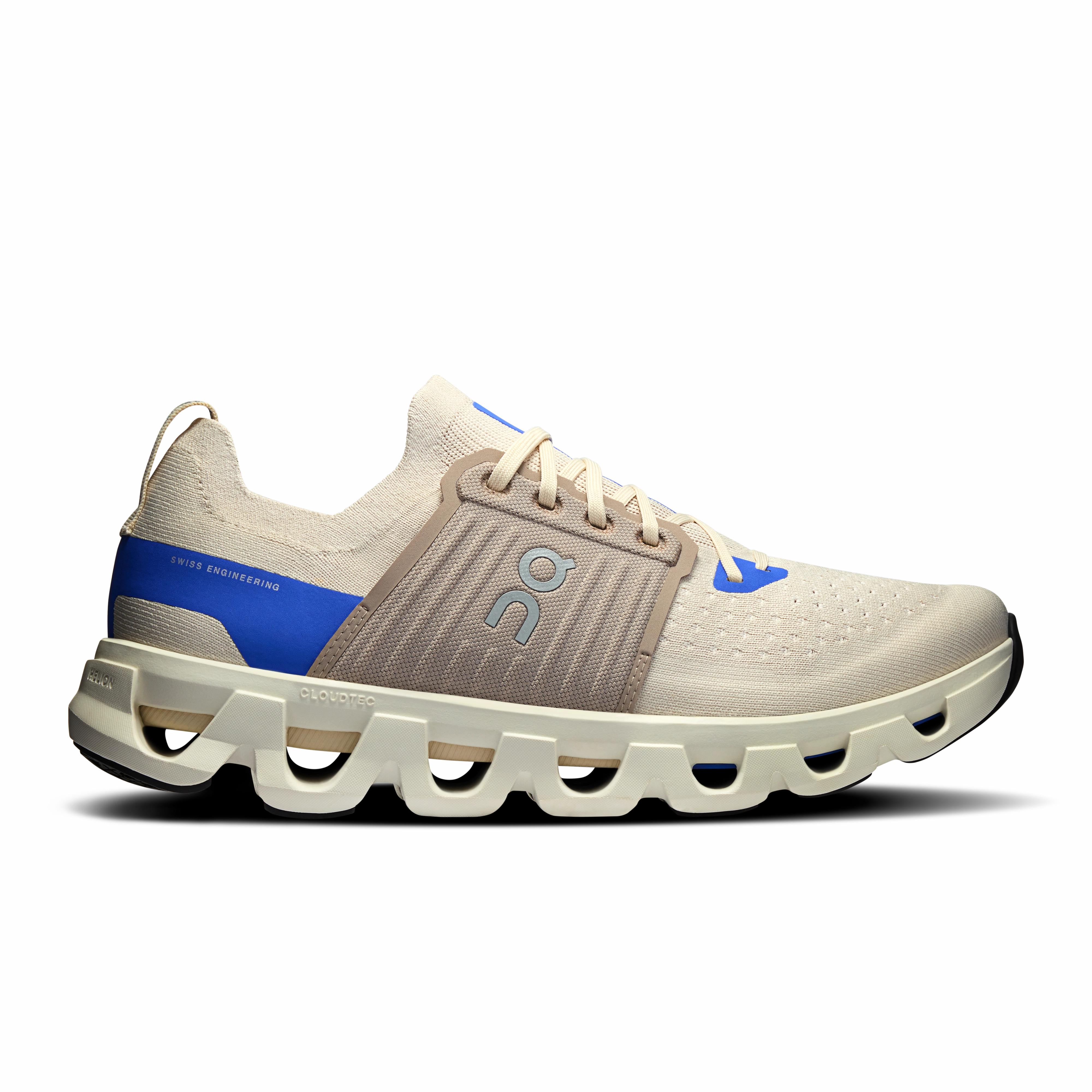 Lacing Running Shoes On Running Men's Cloudswift 4 Shoes - Cream / Cobalt