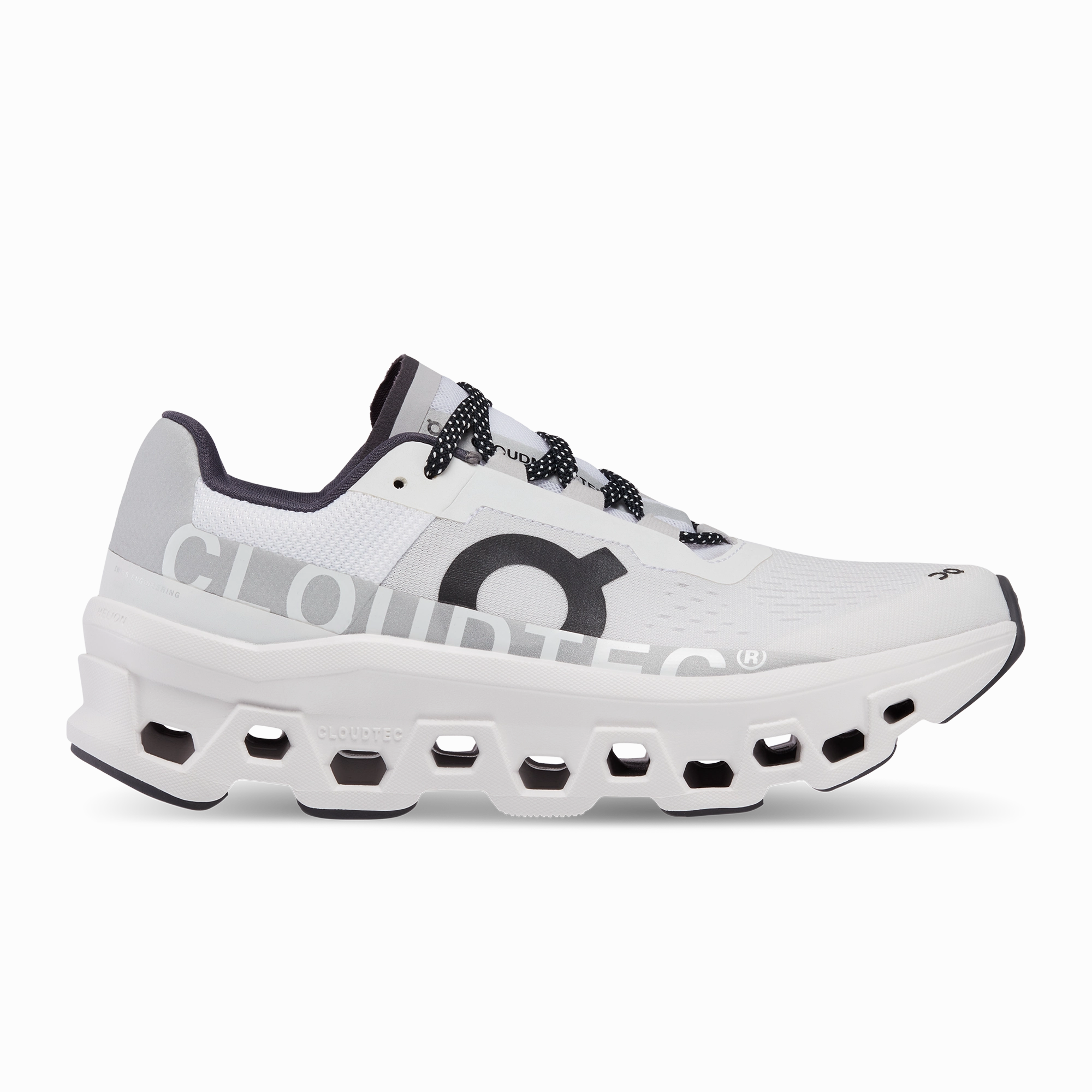 On Running Women's Cloudmonster Shoes - All White Stable Running Shoe