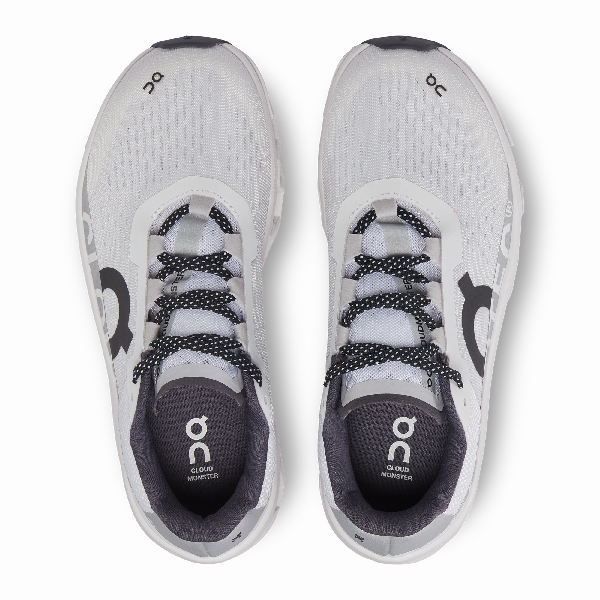 On Running Women's Cloudmonster Shoes - All White Top Cushioned Running Shoes