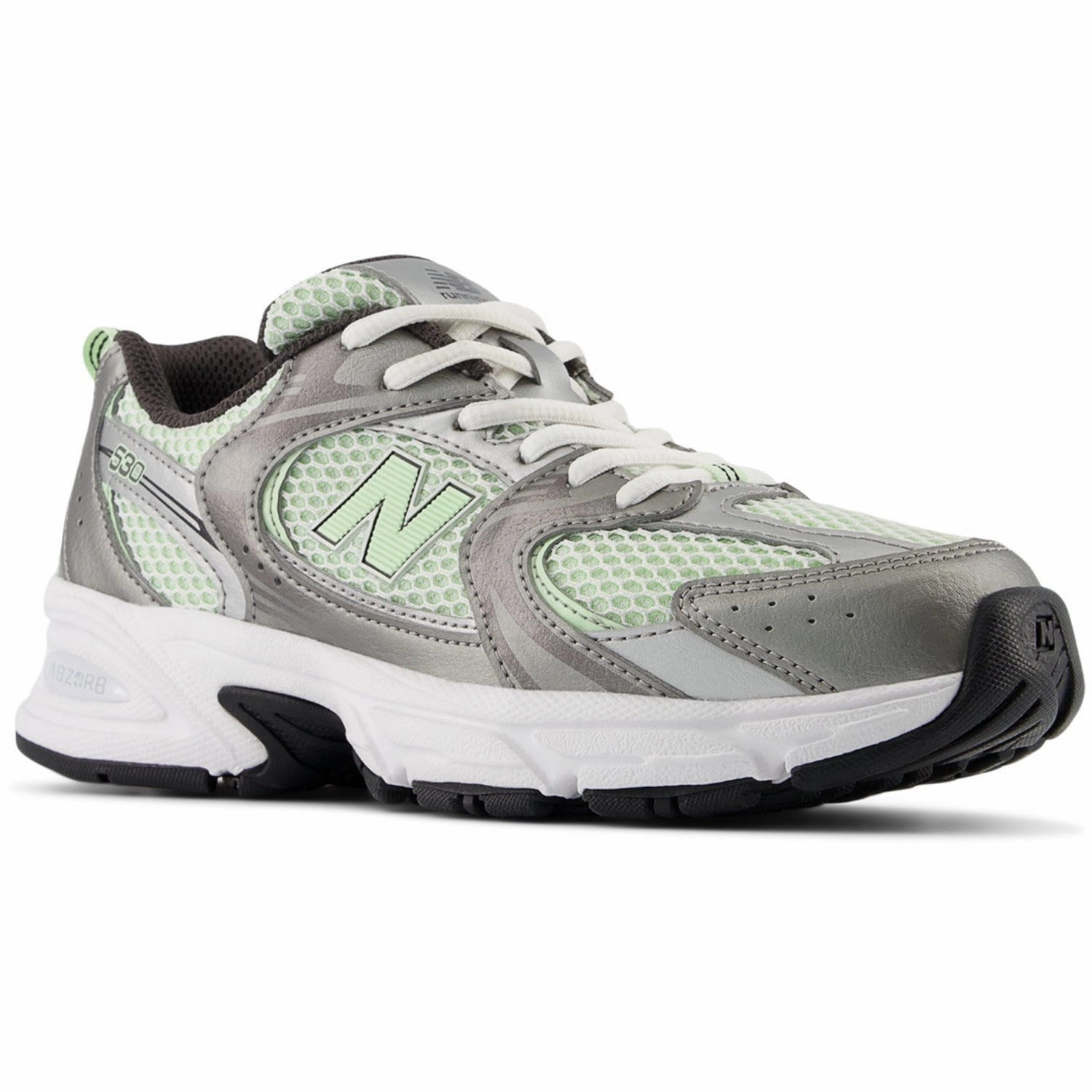 New Balance Shoes Orange New Balance Dark Silver Metallic New Balance 530 Kids Lace