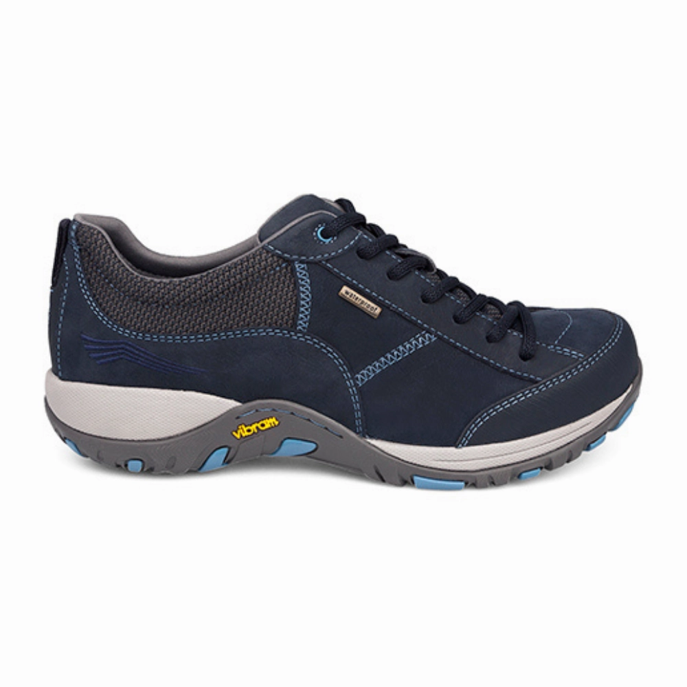 Paisley Navy Milled Nubuck Waterproof Shoes For Walking In Rain