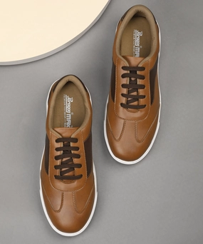 Sneakers Store Near Me Paragon K1012G Men Casual Shoes | Stylish Walking Outdoor Shoes for Everyday Wear | Smart & Trendy Design  | Comfortable Cushioned Soles Tan