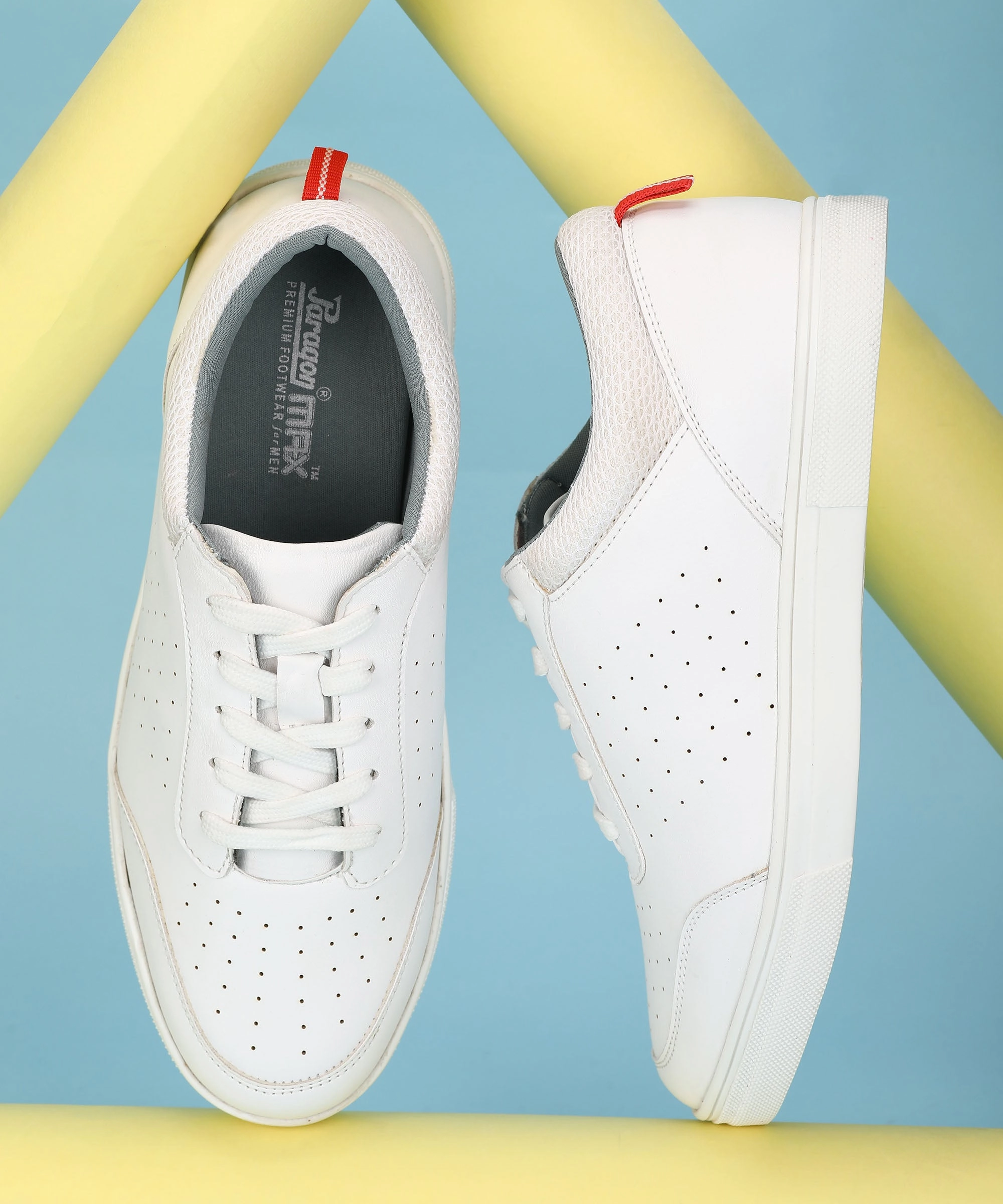 Paragon Max K1013G Men Casual Shoes | Stylish Walking Outdoor Shoes for Everyday Wear | Smart & Trendy Design  | Comfortable Cushioned Soles White 