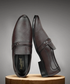 Paragon Men's Brown Formal Loafer Shoes | Cushioned Sole & Sturdy Construction Stefan Cooke Loafers