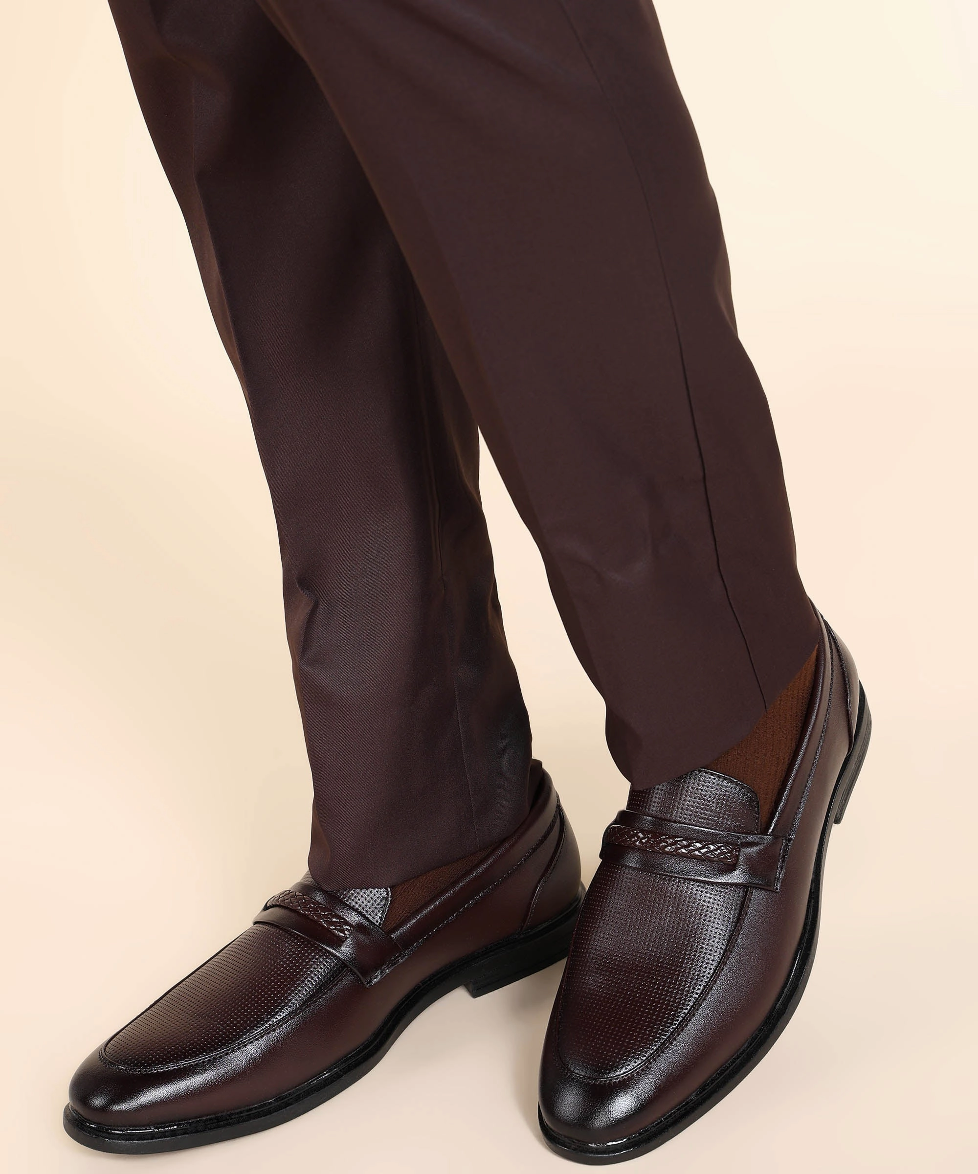 Wide Loafers Shoes Paragon Men's Brown Formal Loafer Shoes | Cushioned Sole & Sturdy Construction