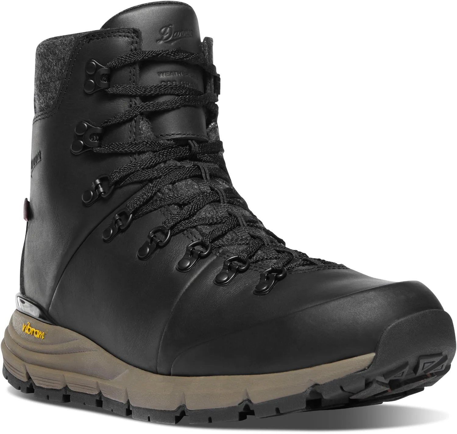 North Plains Hiking Shoes Danner Mens Arctic 600 Side-Zip 7in FG 200G Jet Black/Mojave Hiking Boots