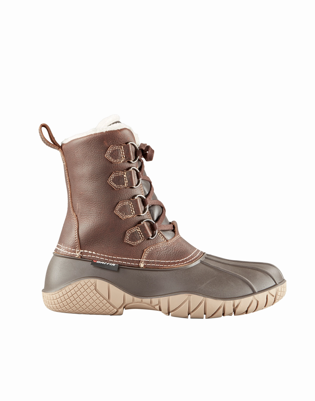 'Baffin' Men's 12" Yellowknife Insulated WP Boot - Brown High Heel Hiking Shoes