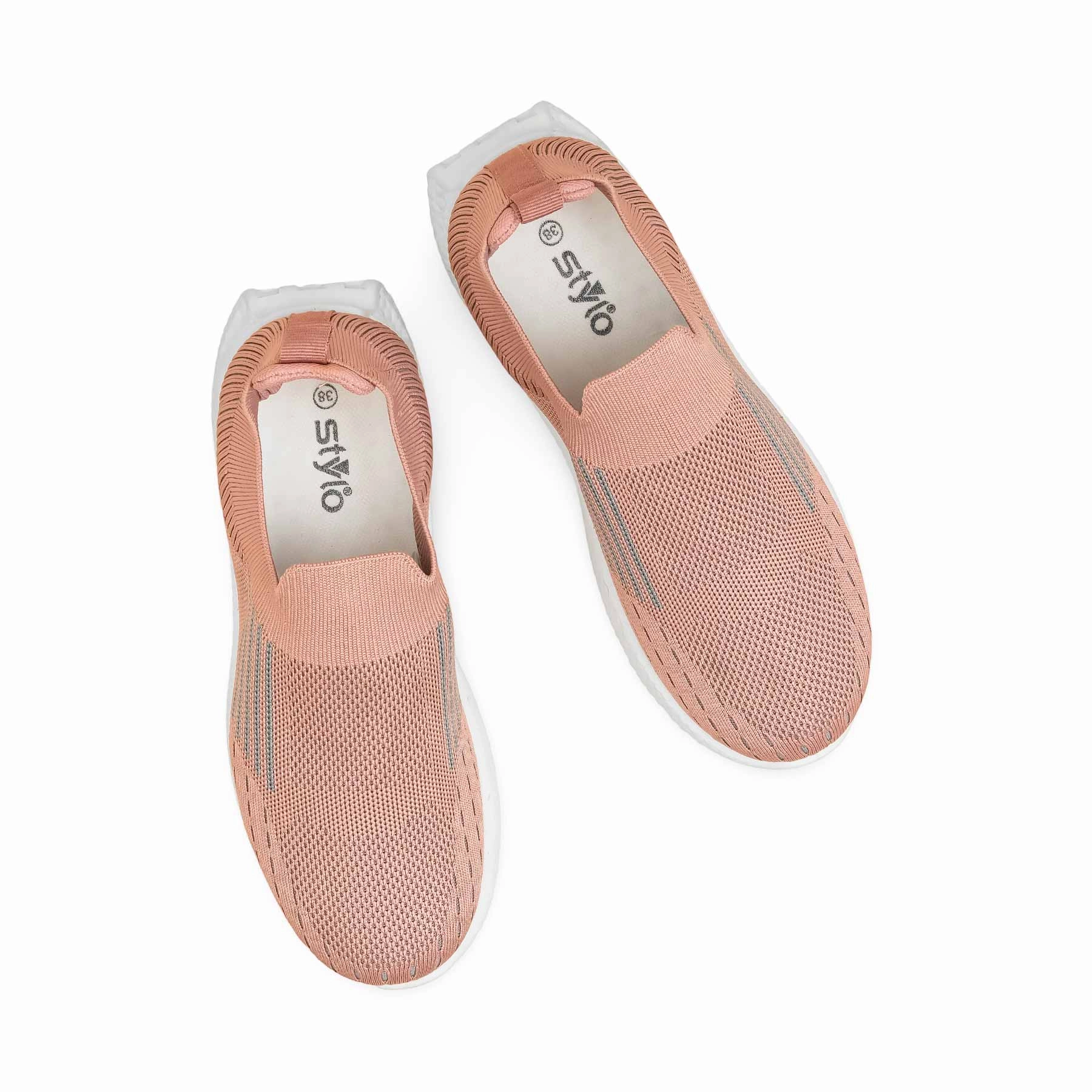 Peach Casual Sneaker For Women AT9116