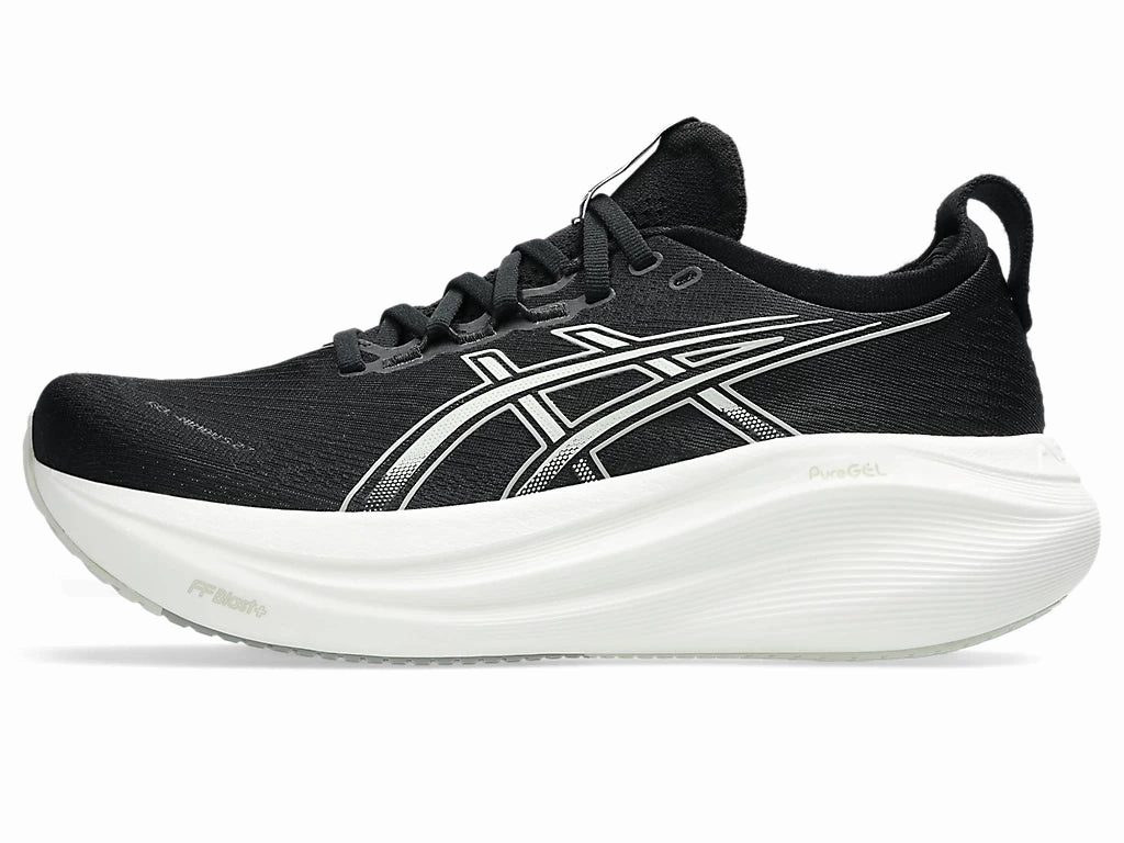 Women's ASICS Gel-Nimbus 27 - Black/Lake Grey Asics Outdoor Court Shoes