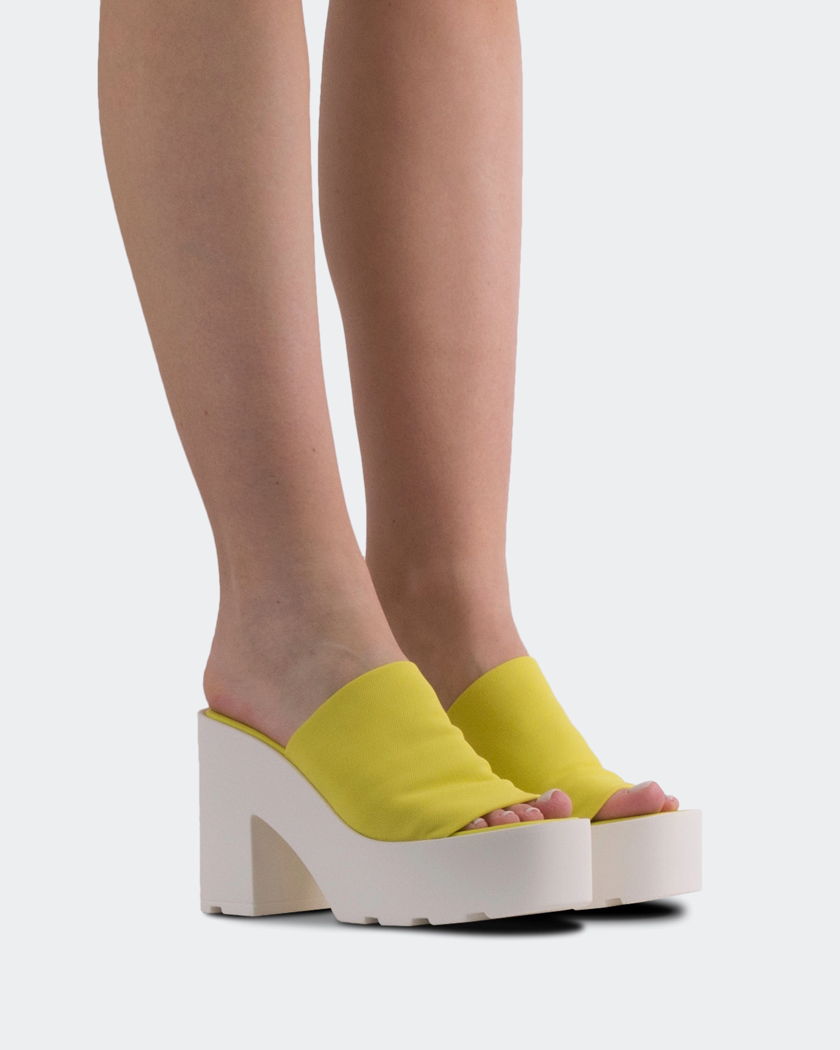 Carangi Yellow Lycra Sandals Prices