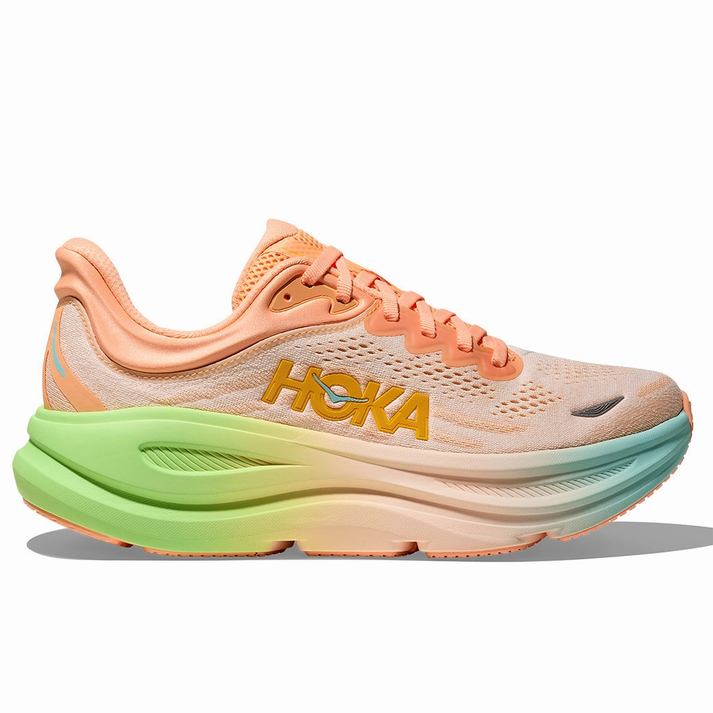 Good Morning America Womens Hoka Bondi 9 in Frost/Pale Tangerine