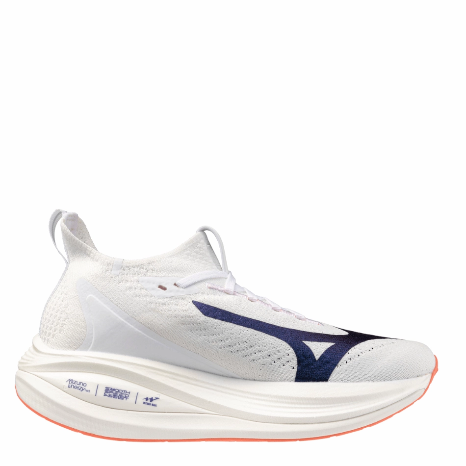 Mizuno Women's Neo Vista 2 Running Shoes in White/Striking Coral/Iris Bloom AW25 Best Cross Training Shoes 2023