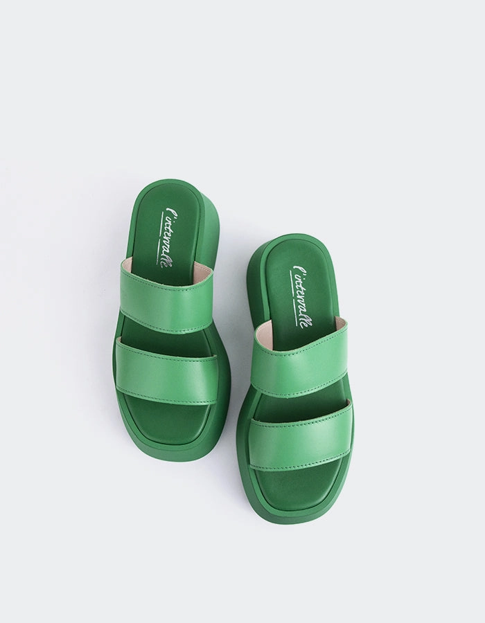 Sandals Qvc Happy Green Leather
