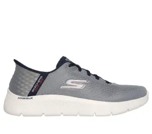 'Skechers' Men's Slip-ins: GO WALK Flex-New World - Grey / Navy Best Barefoot Cross Training Shoes