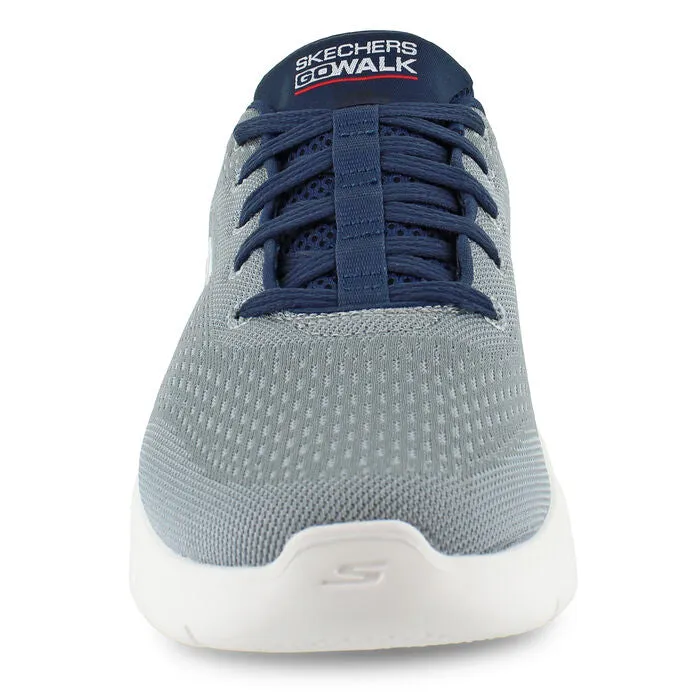 'Skechers' Men's Slip-ins: GO WALK Flex-New World - Grey / Navy New Balance Strength Training Shoes
