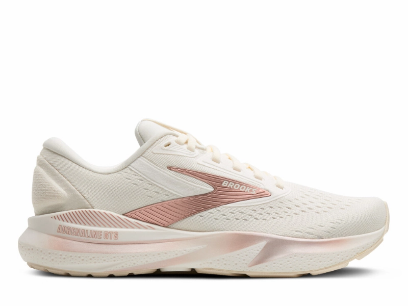 Brooks Adrenaline GTS 24 Ladies Running Shoe (Coconut/Rose Gold/White) Gt-2000 11 Running Shoes