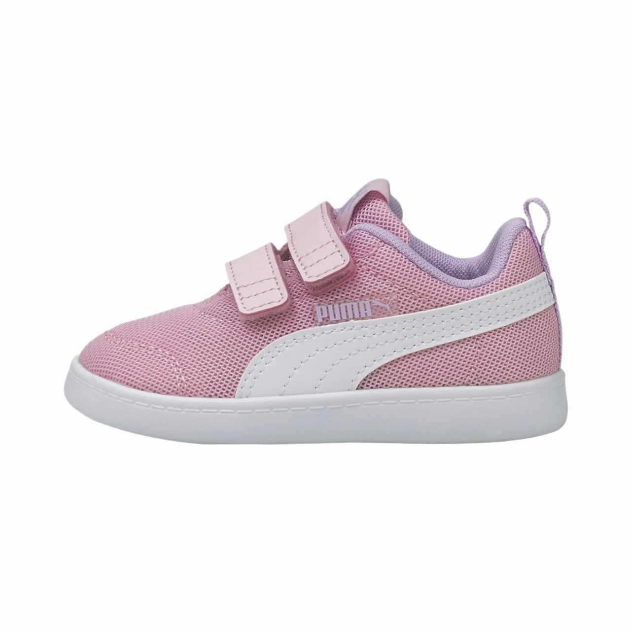 Colour Sneakers Puma scarpa da ginnastica con strappo da bambina Courtflex v2 Mesh V 371759-08 rosa-bianco