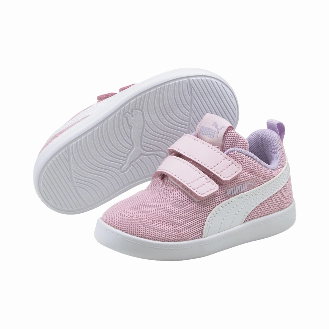 Chukka Sneakers Puma scarpa da ginnastica con strappo da bambina Courtflex v2 Mesh V 371759-08 rosa-bianco