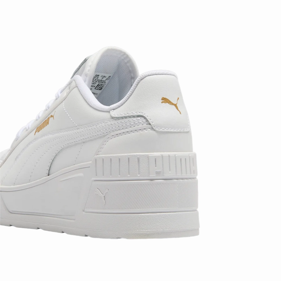 Puma scarpa sneaker da donna con rialzo Karmen Wedge 390985-07 bianco-oro Stability Running Sneakers