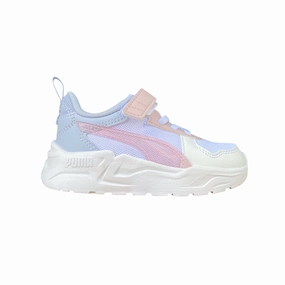 Puma scarpa sneakers da bambina Trinity Lite Blurry 402267-01 bianco-malva 