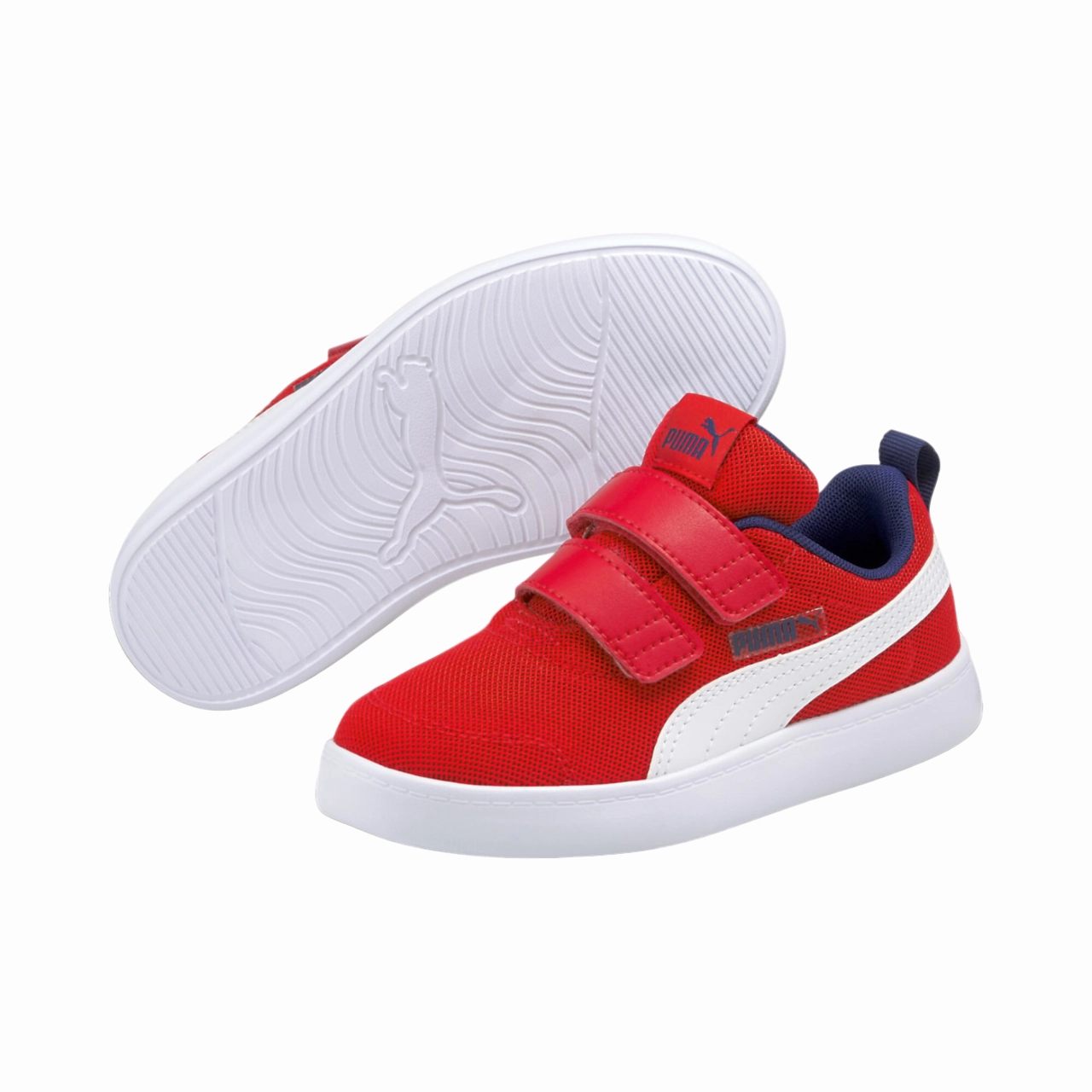 Good Hiking Sneakers Puma scarpa sneakers da bambino con strappo in mesh traspirante Courtflex 371758 06 rosso bianco