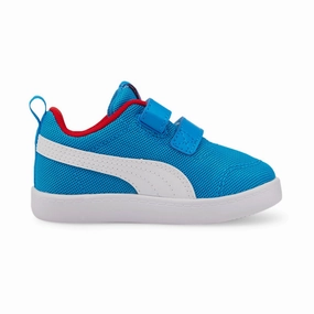  Puma scarpa sneakers da bambino Courtflex V2 Mesh V Inf 371759 10 celeste-bianco