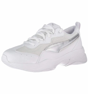 Puma scarpa sportiva da donna Cilia 369778 16 bianco argento 