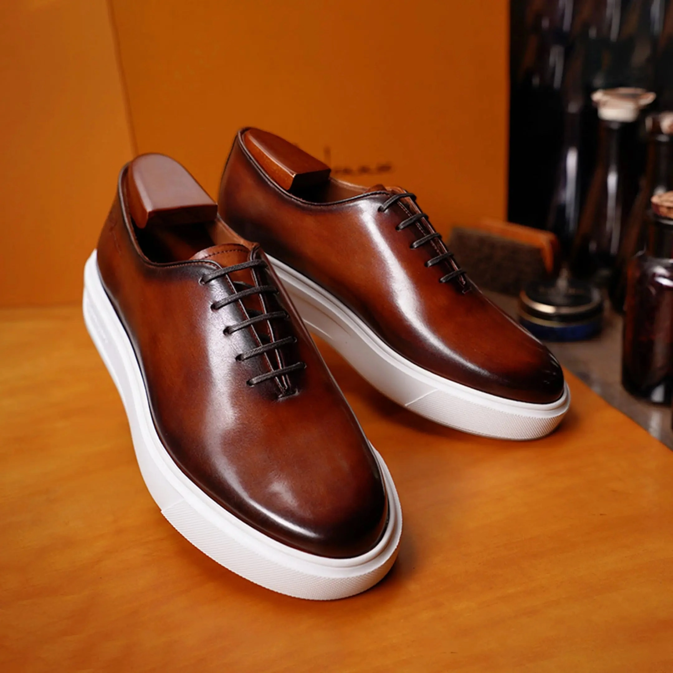 Double Standard Ballet Sneakers Hand-Dyed Dress Sneakers