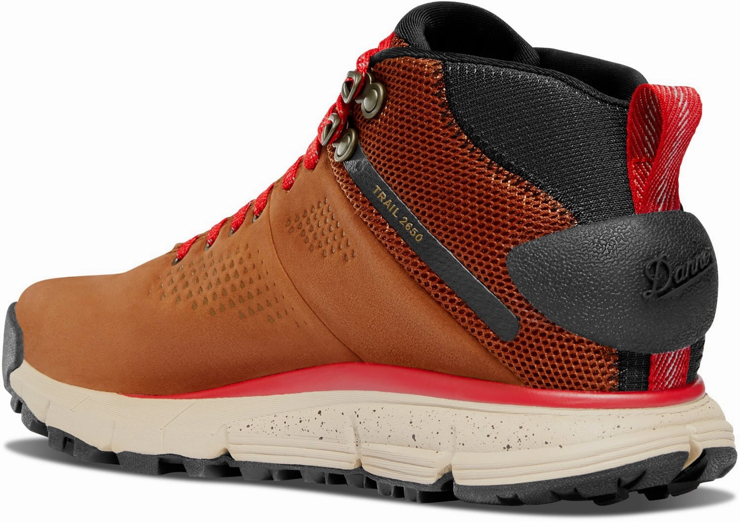 Danner Womens Trail 2650 Mid 4in GTX Brown/Red Suede Hiking Boots Difference Between Walking Shoes And Hiking Shoes