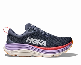 Waterproof 'HOKA' Women's Gaviota 5 - Anchor / Grapefruit