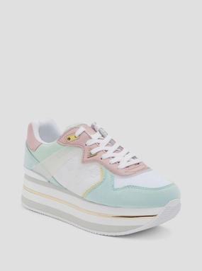 Rick Owens Sneakers White Multi Harinna Low Top Sneakers