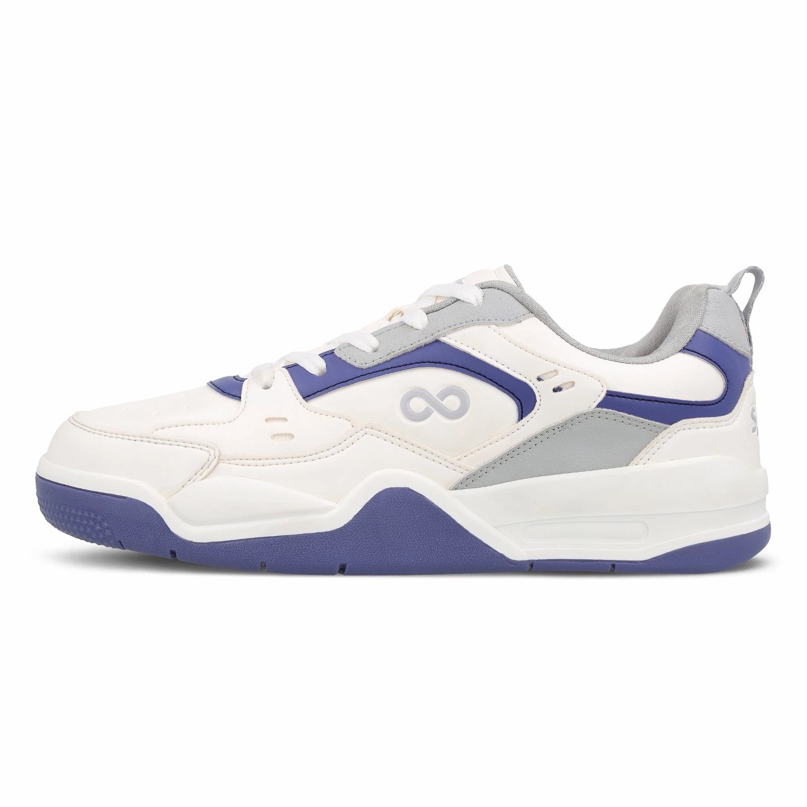 Men's Colourblocked Sneakers - WY3477 White Grey Af1 Sneakers