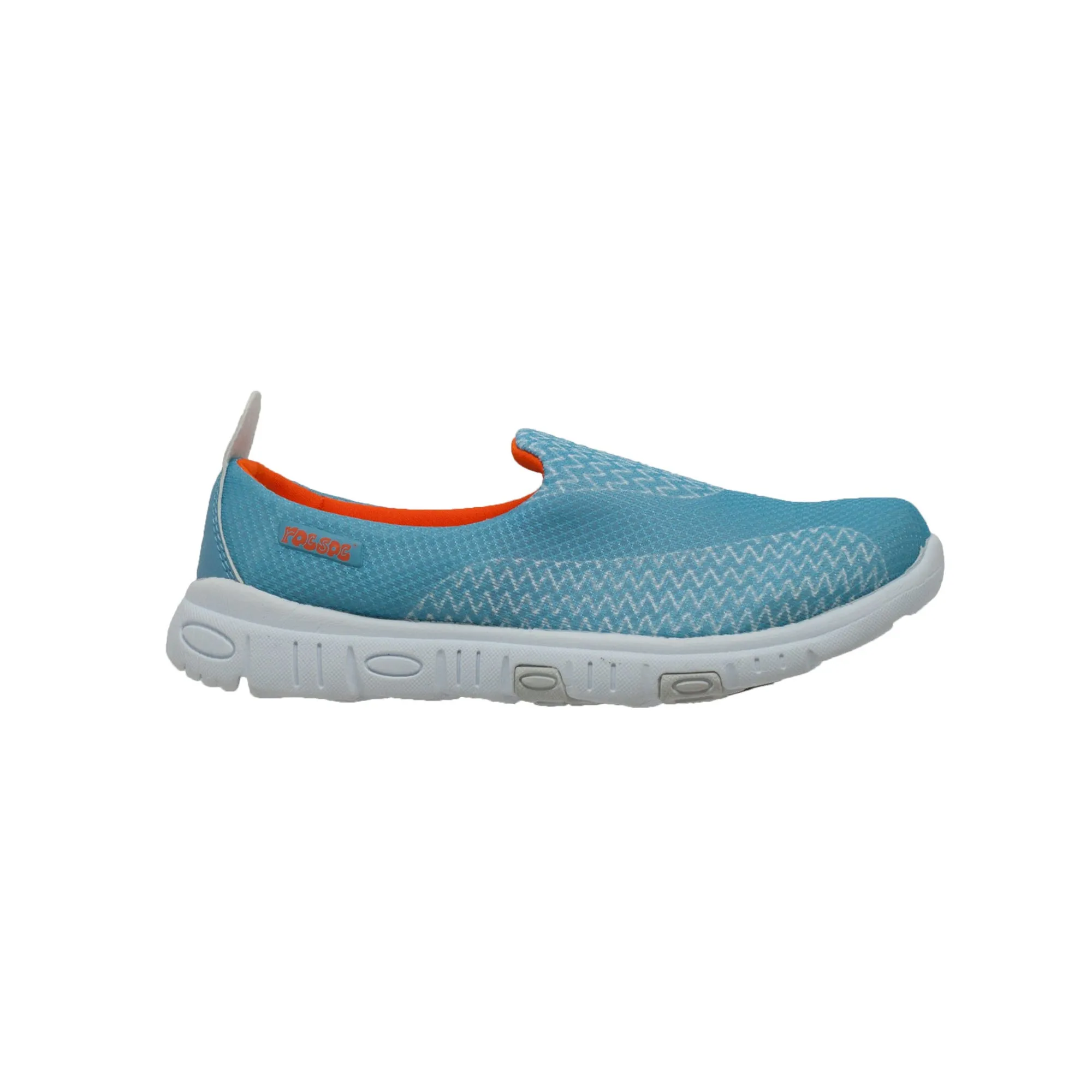 Rocsoc Womens Blue/Orange Comfort Stride Slip On Mesh Running Shoes