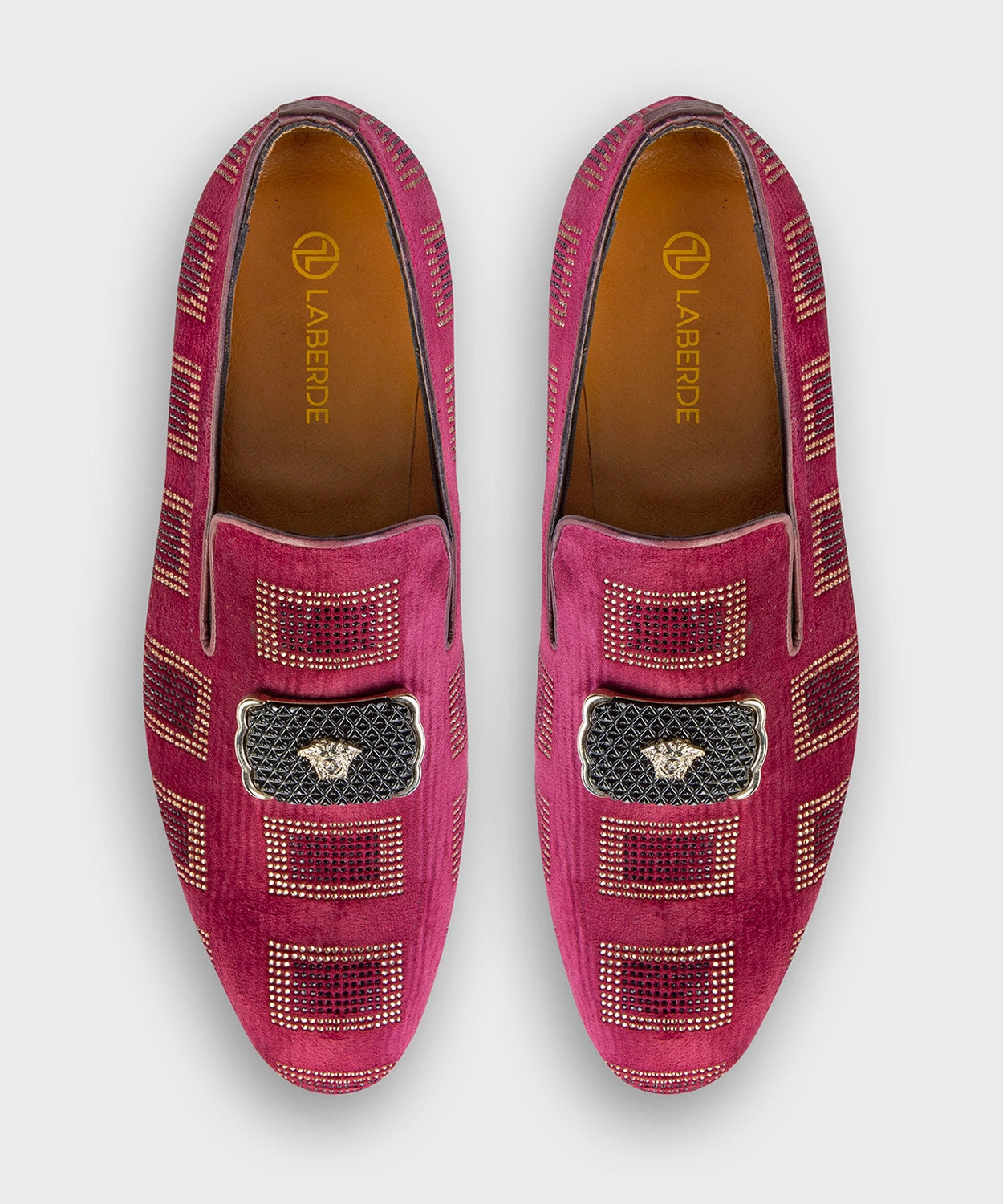 Red Suede Loafers Platform Wedge Loafers