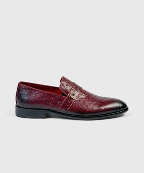 Glitter Loafers Red Leather Loafers